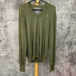 Abercrombie & Fitch Men’s Sweater Sz L Olive Green